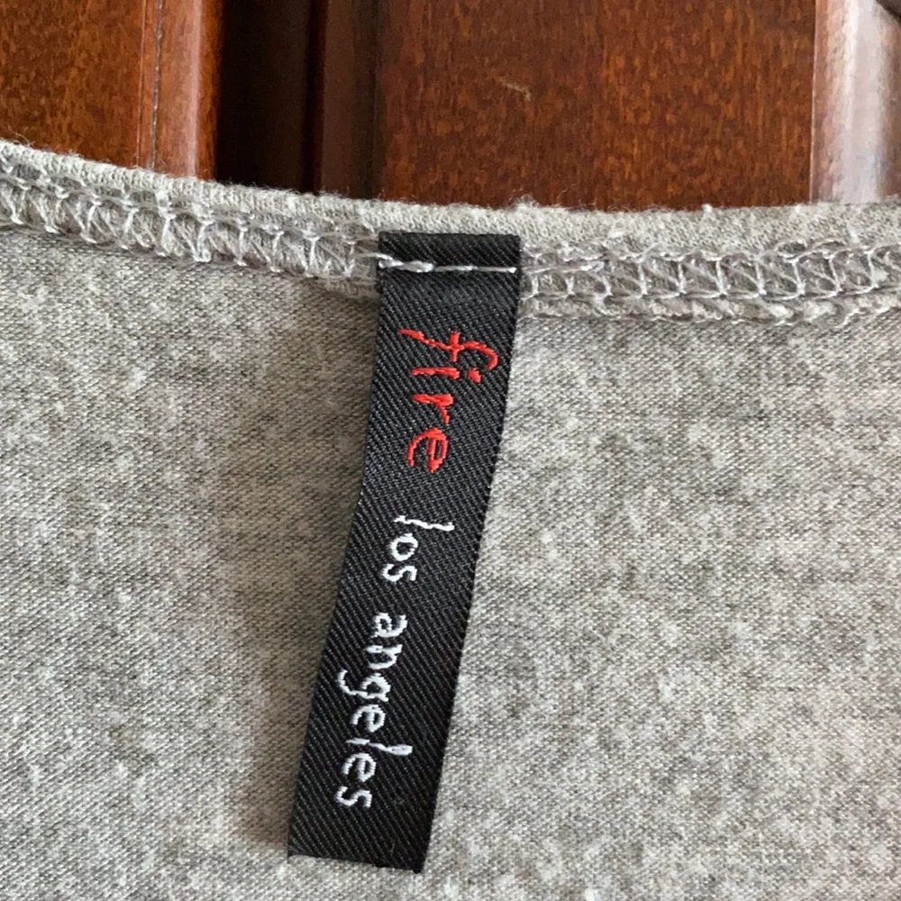 Fire Los Angeles Swim Coverup Heather Gray  stretch Vneck size Medium